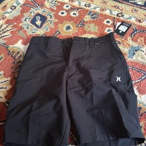 NWT Black Men’s Hurley Tech Shorts with 28 inch waist